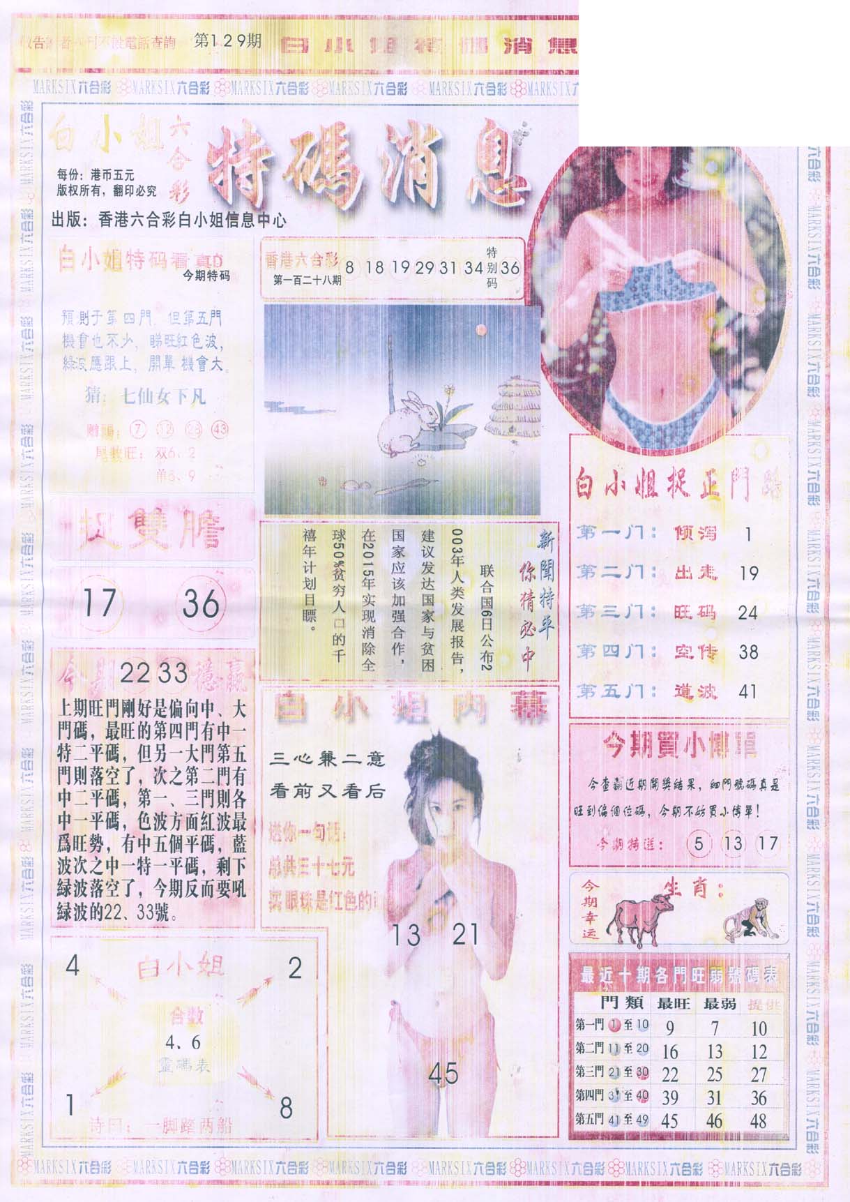 白小姐特码消息
