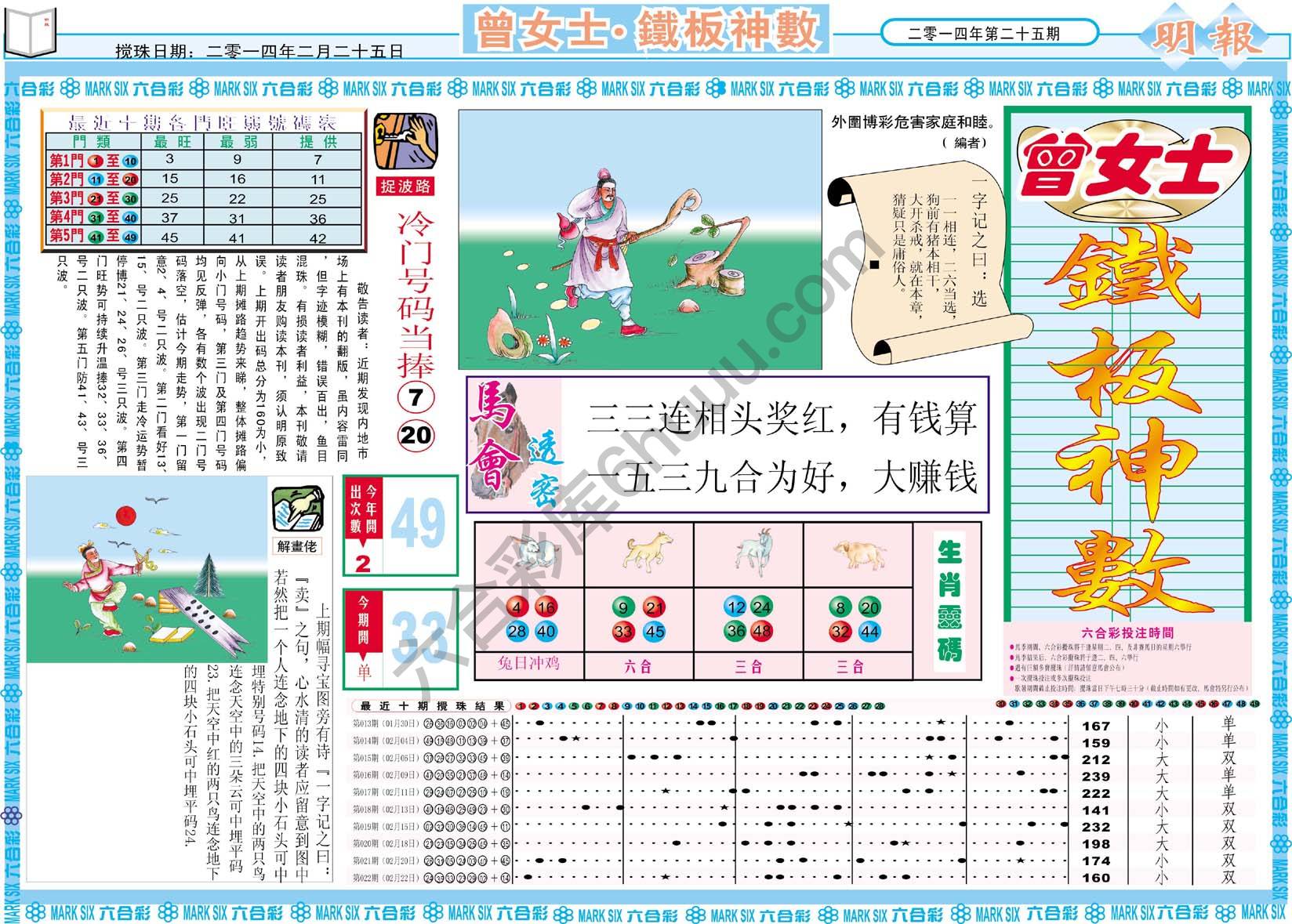 曾女士铁板神数