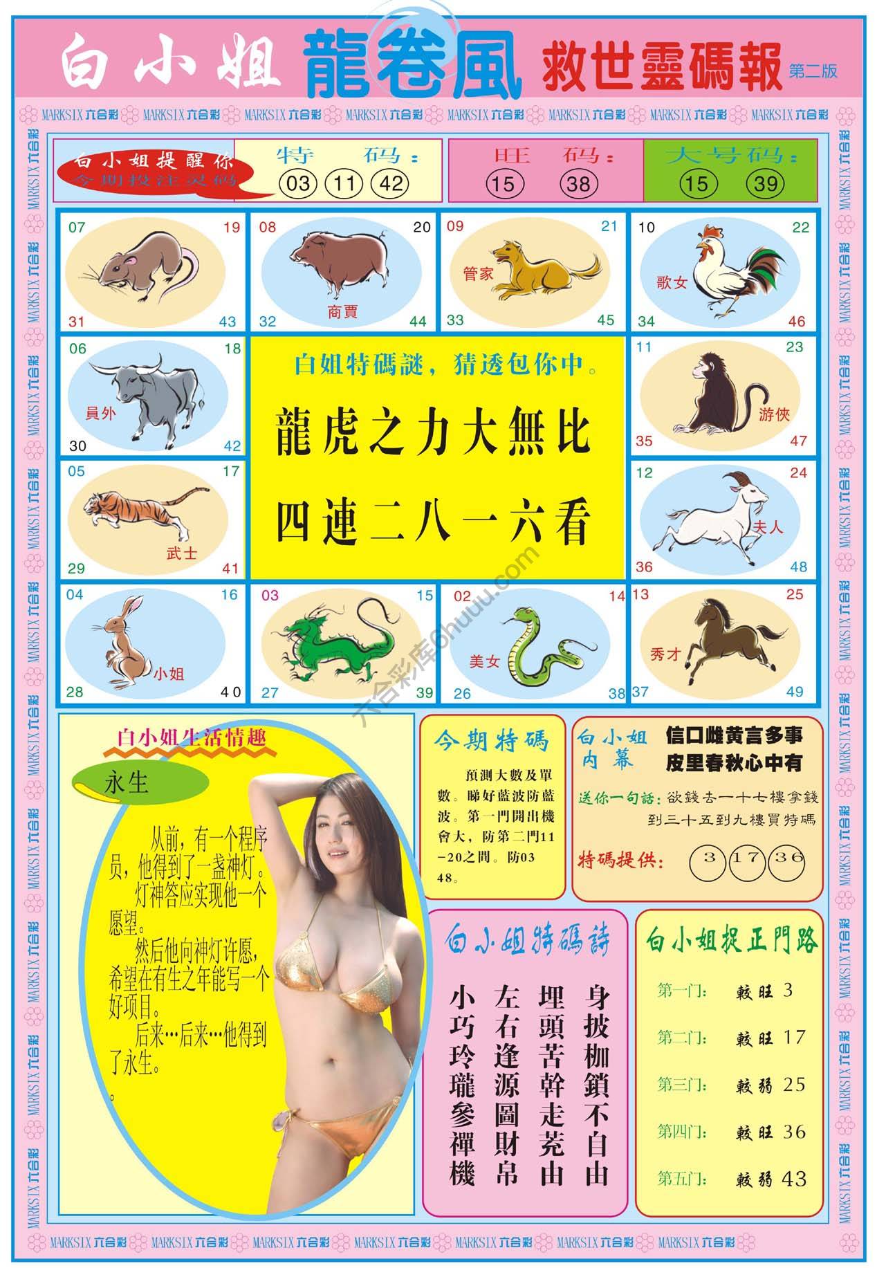 白小姐救世灵码报