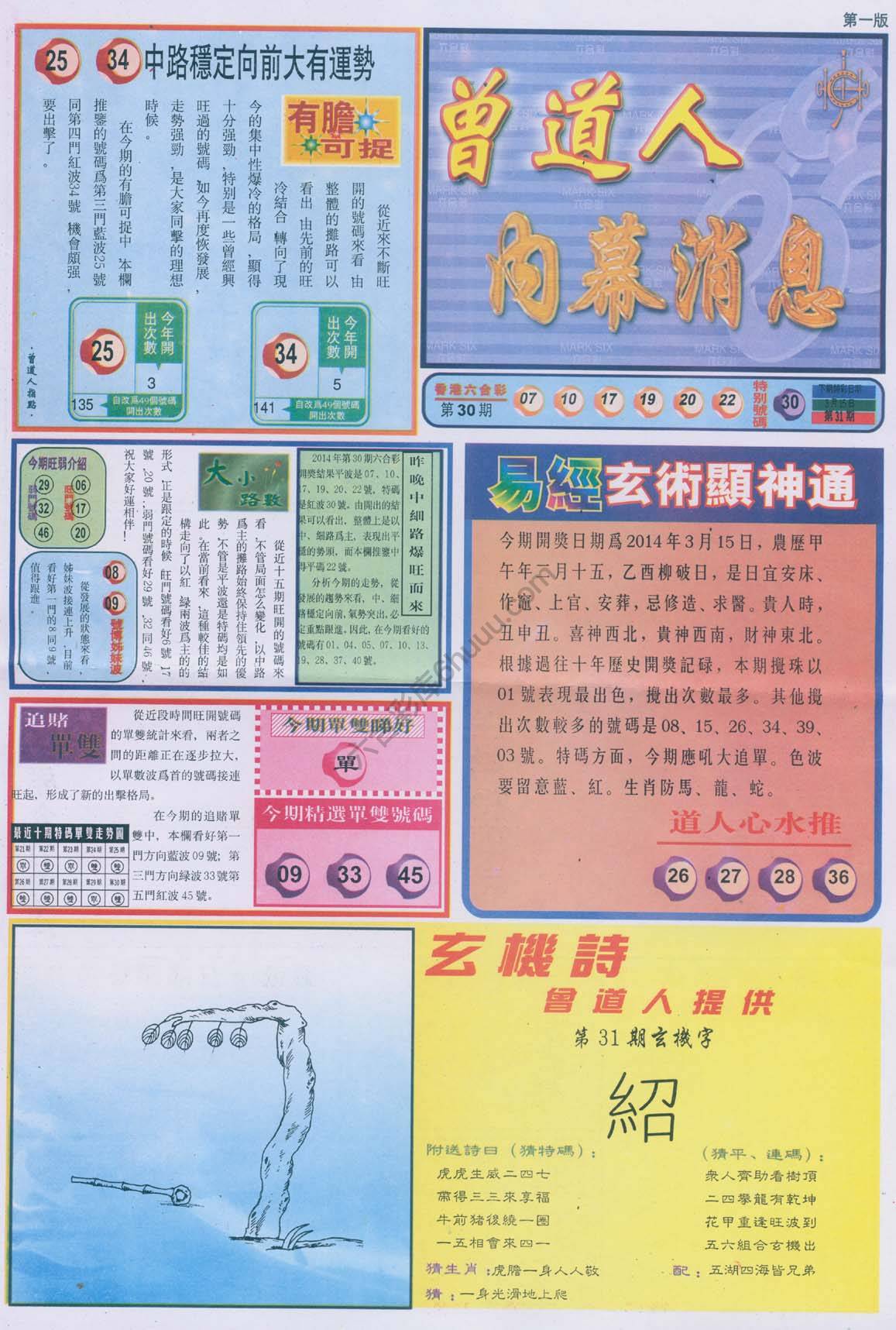 曾道人内幕消息