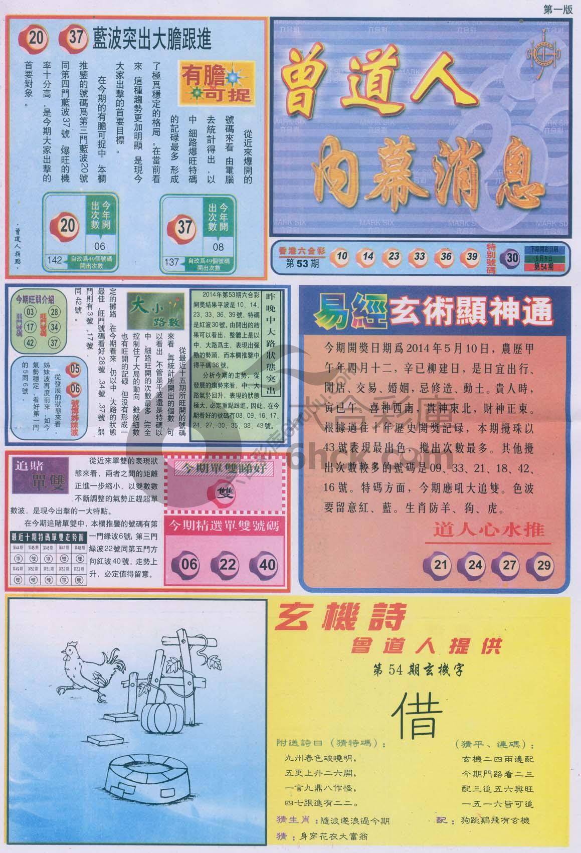 曾道人内幕消息