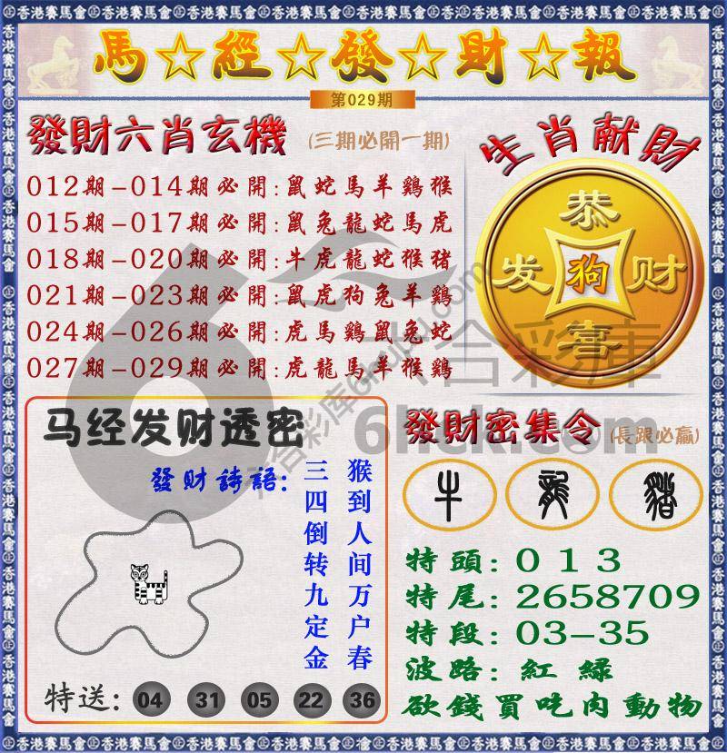 马经发财报