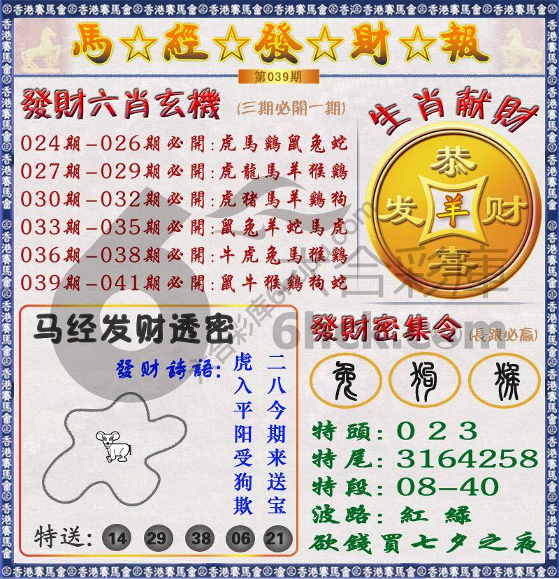 马经发财报
