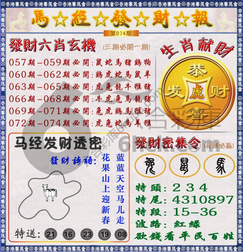 马经发财报