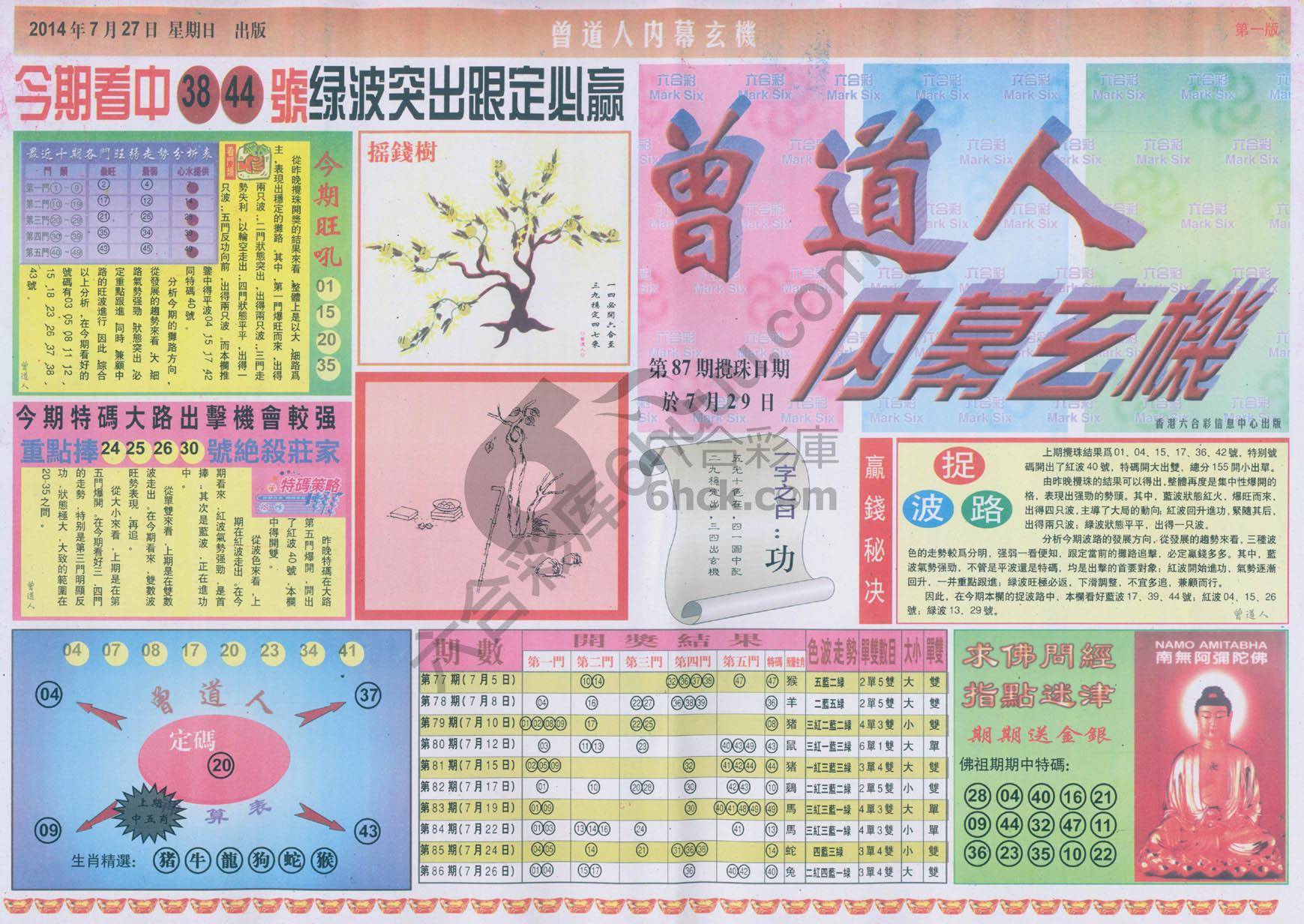 曾道人内幕玄机