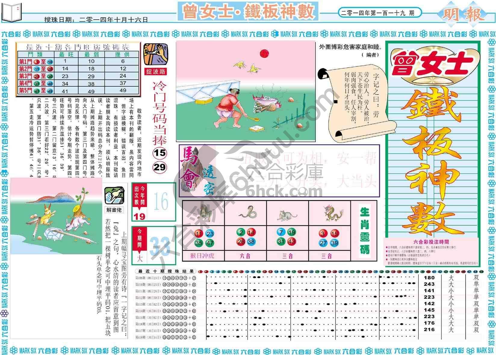 曾女士铁板神数