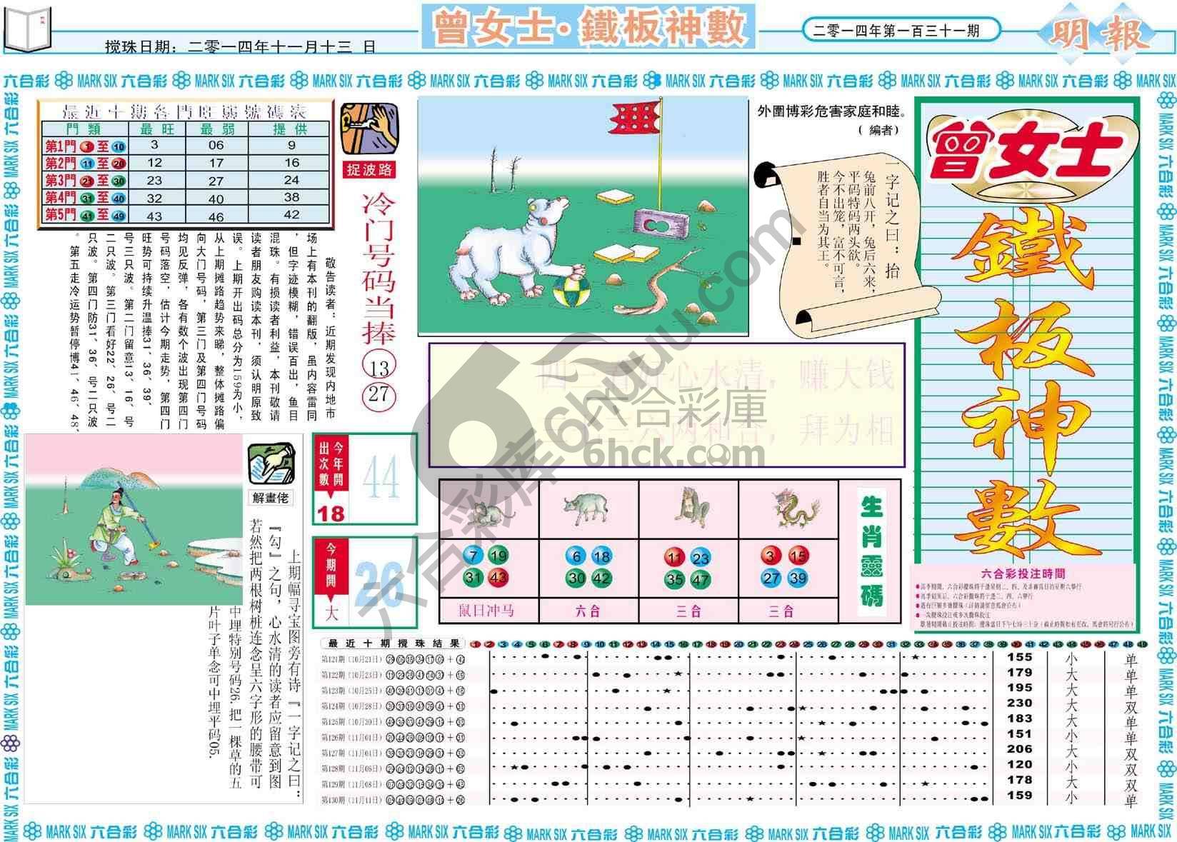 曾女士铁板神数