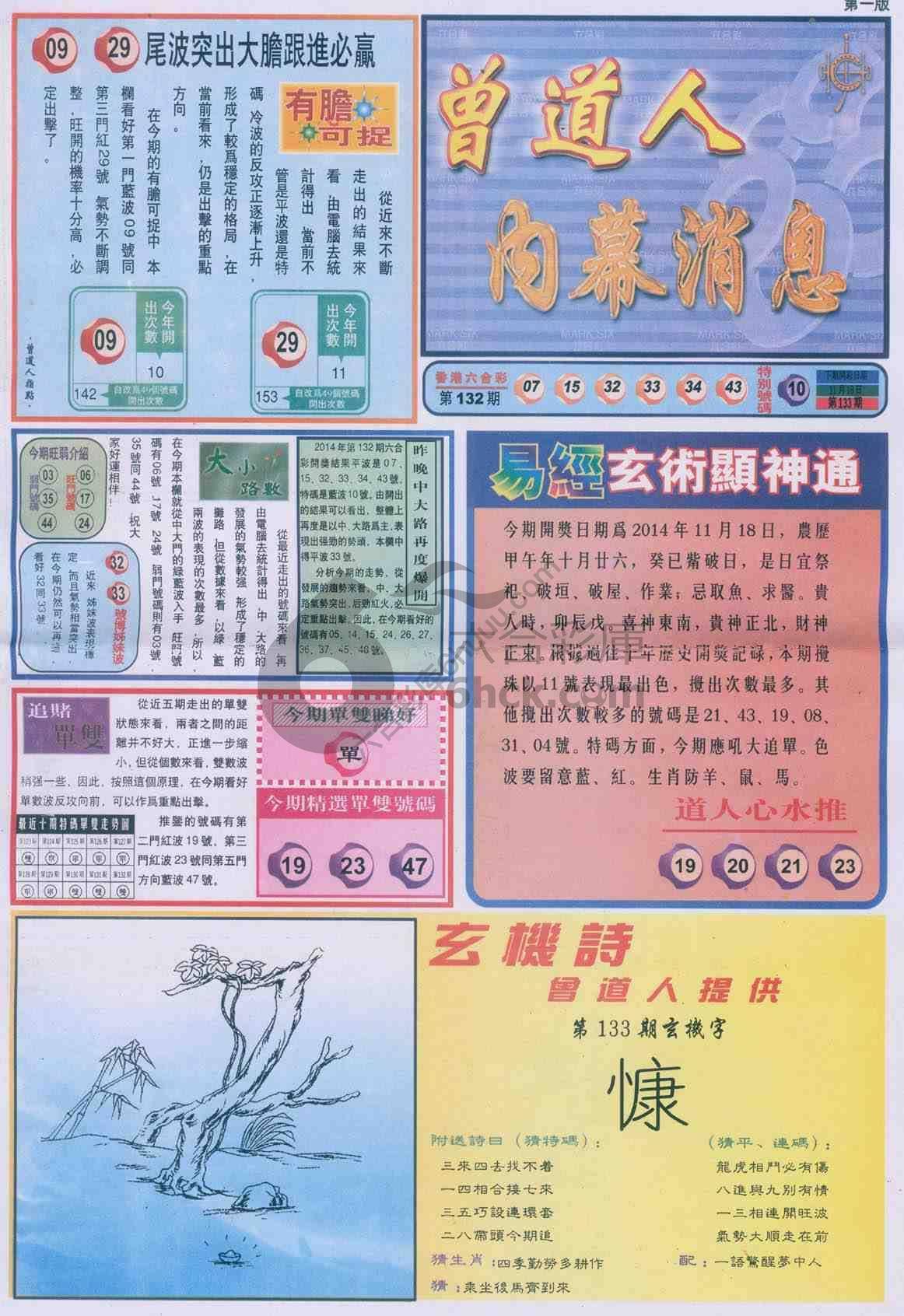 曾道人内幕消息