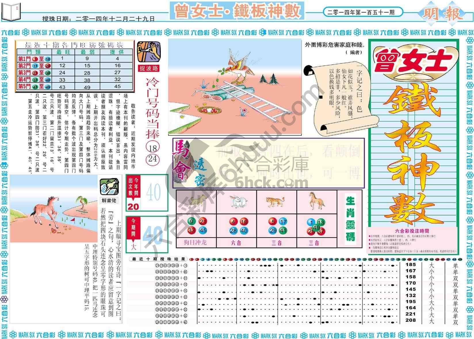 曾女士铁板神数