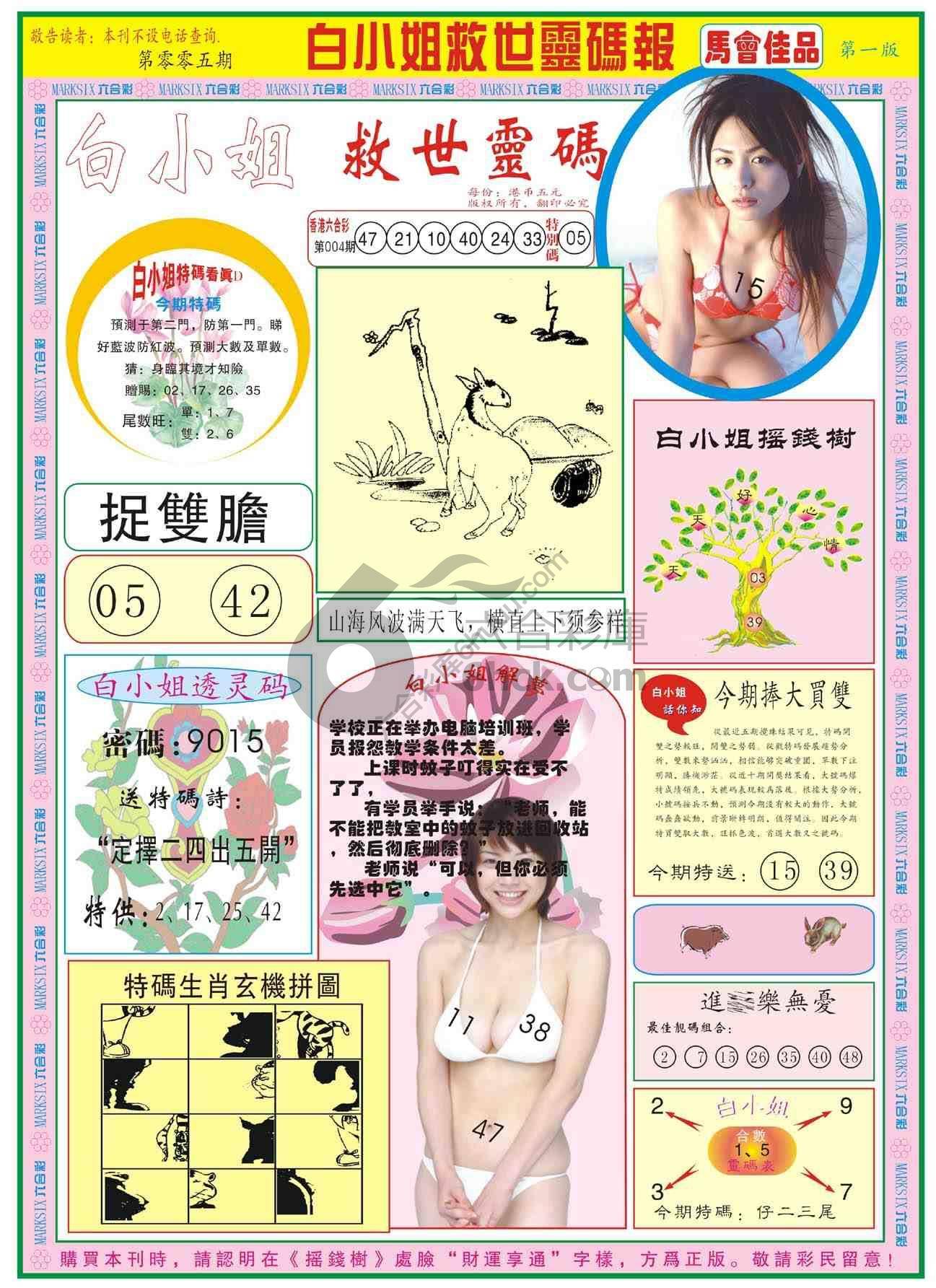 白小姐救世灵码报
