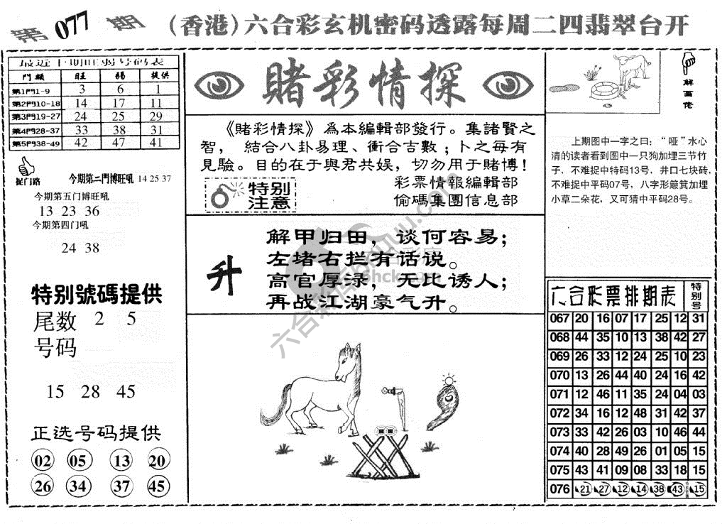 赌彩情探