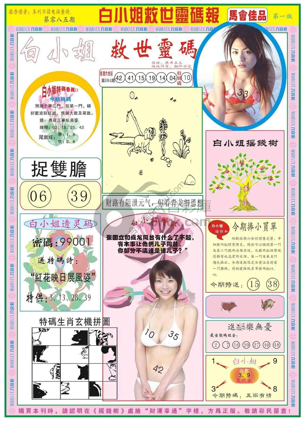 白小姐救世灵码报