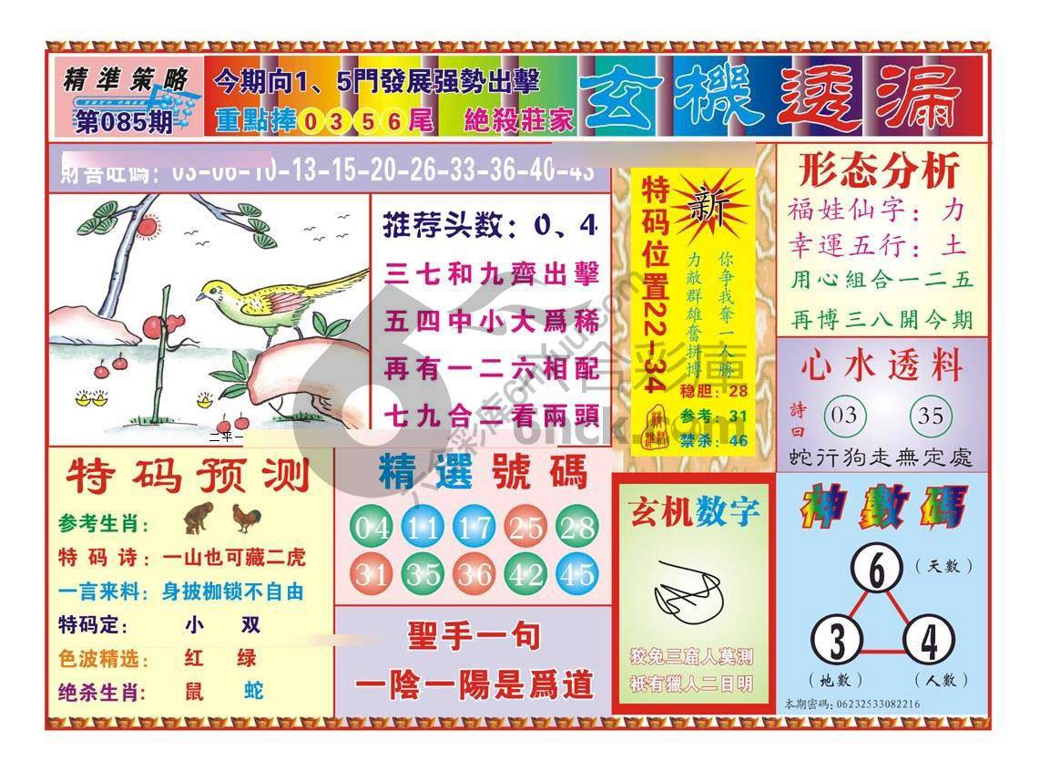 玄机透漏