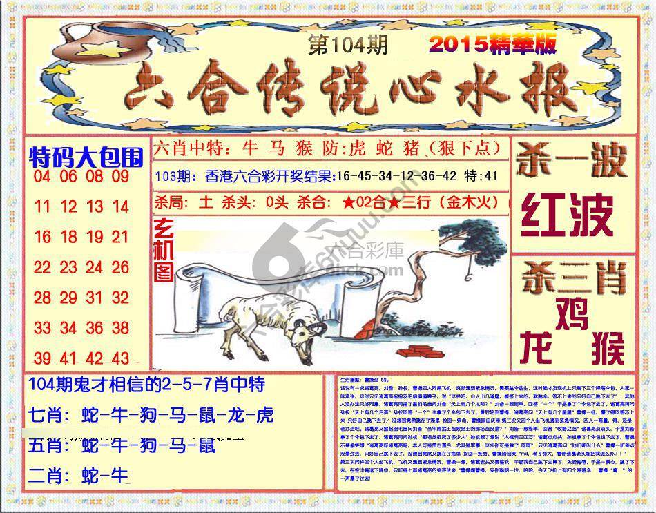 六合传说心水报