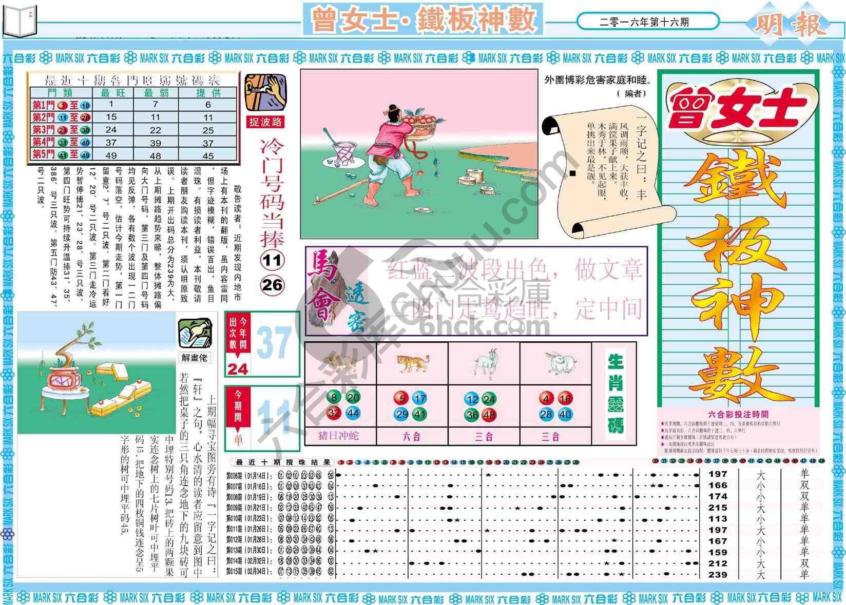曾女士铁板神数