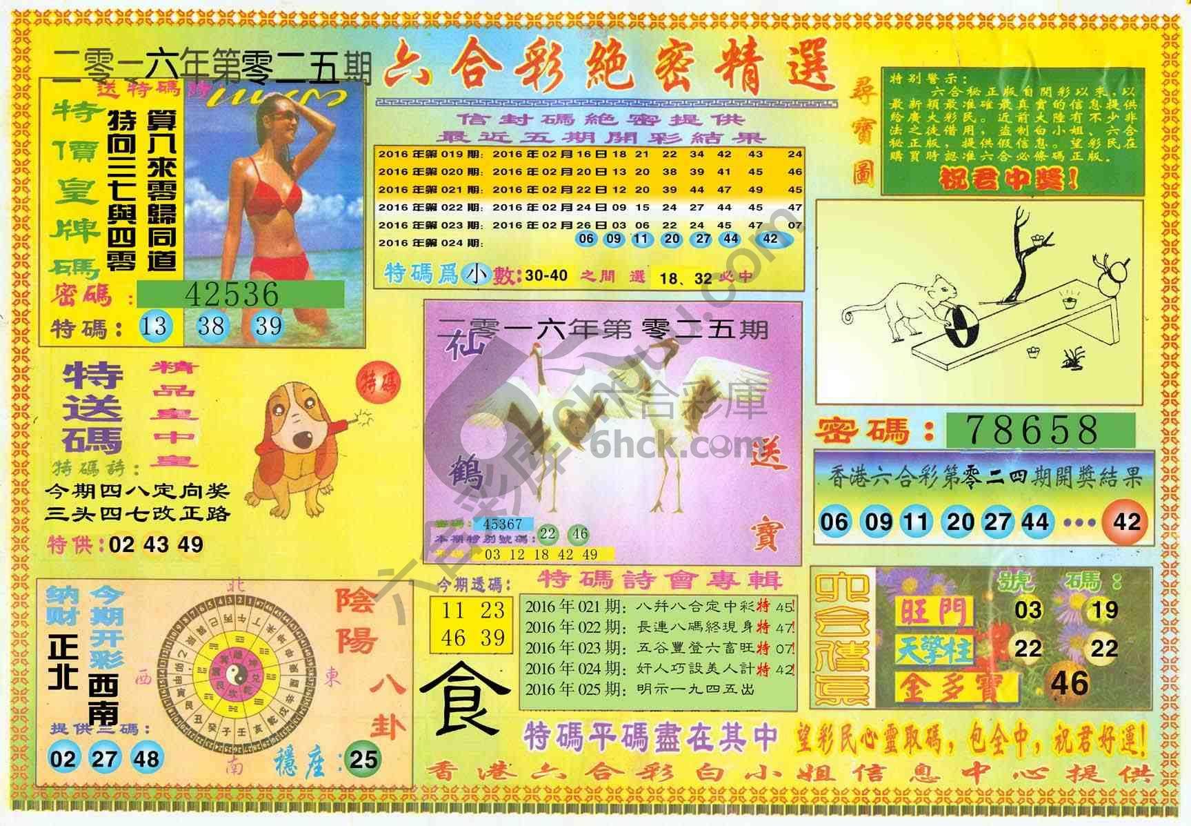 六合彩绝密精选