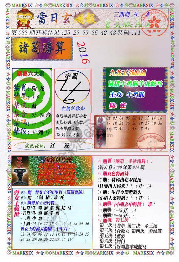 当日玄机报