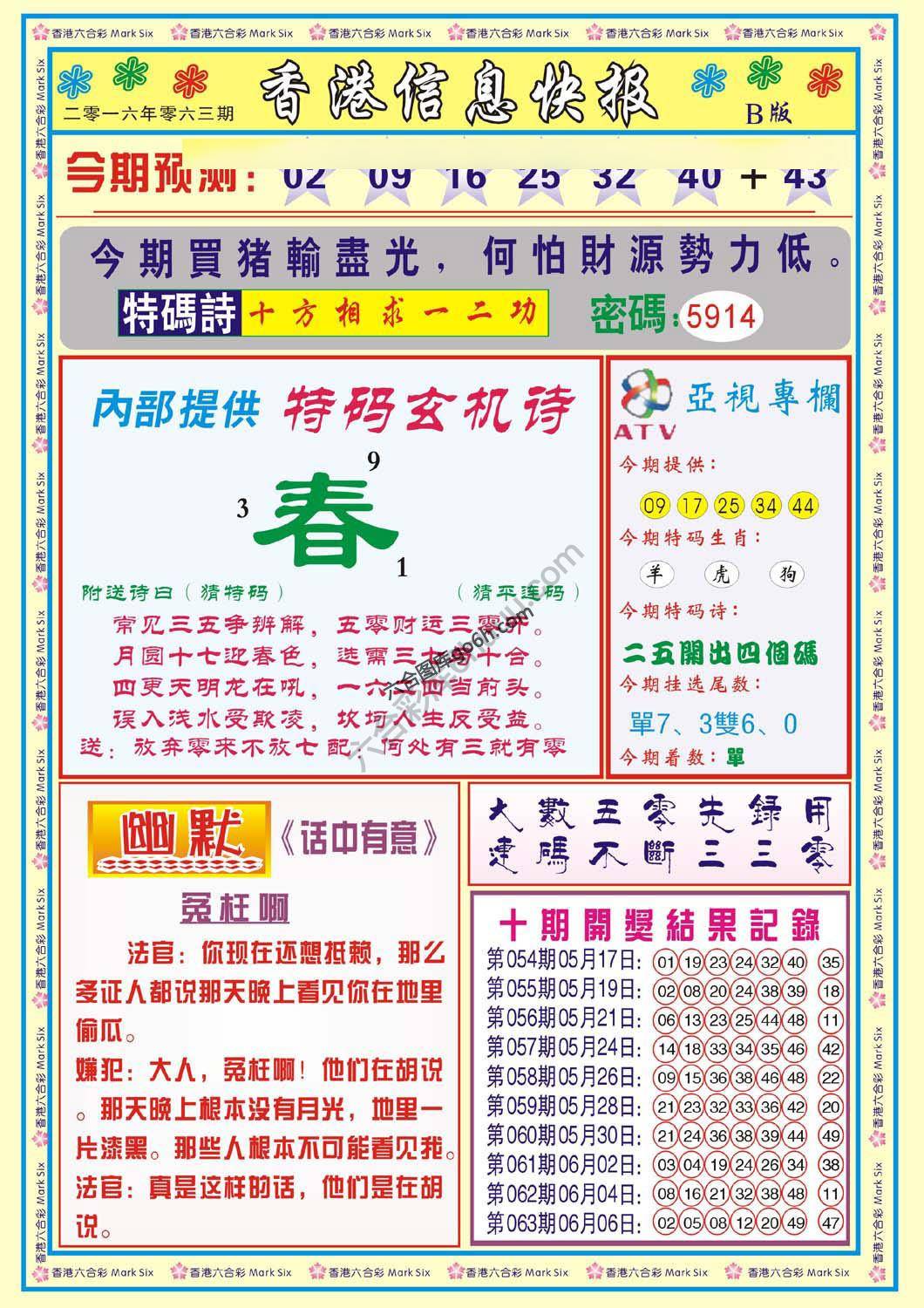 香港信息快报
