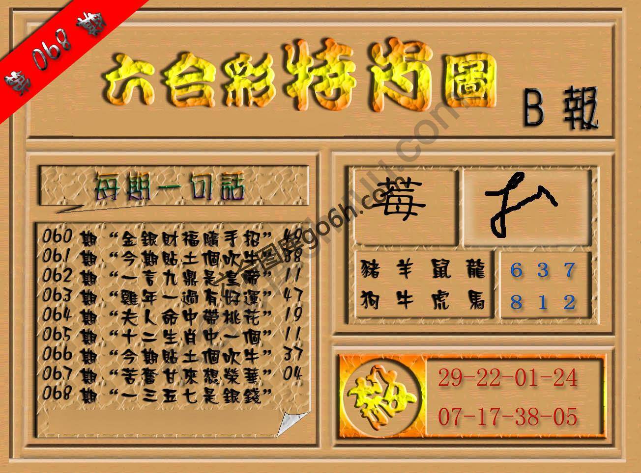 六合彩特肖图