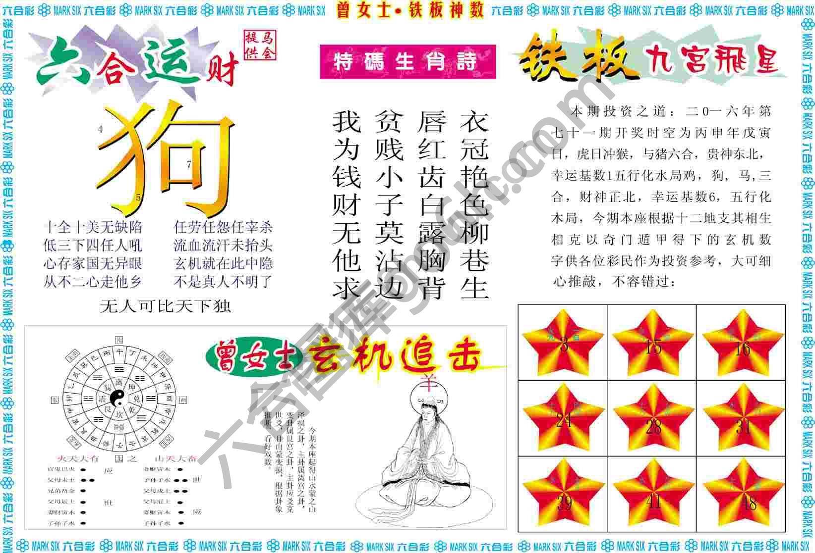 曾女士铁板神数