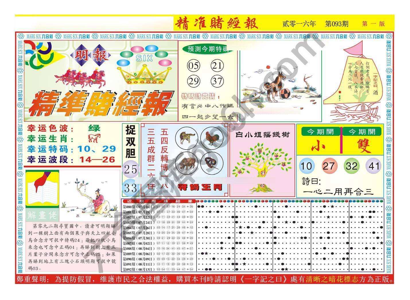 精准赌经报