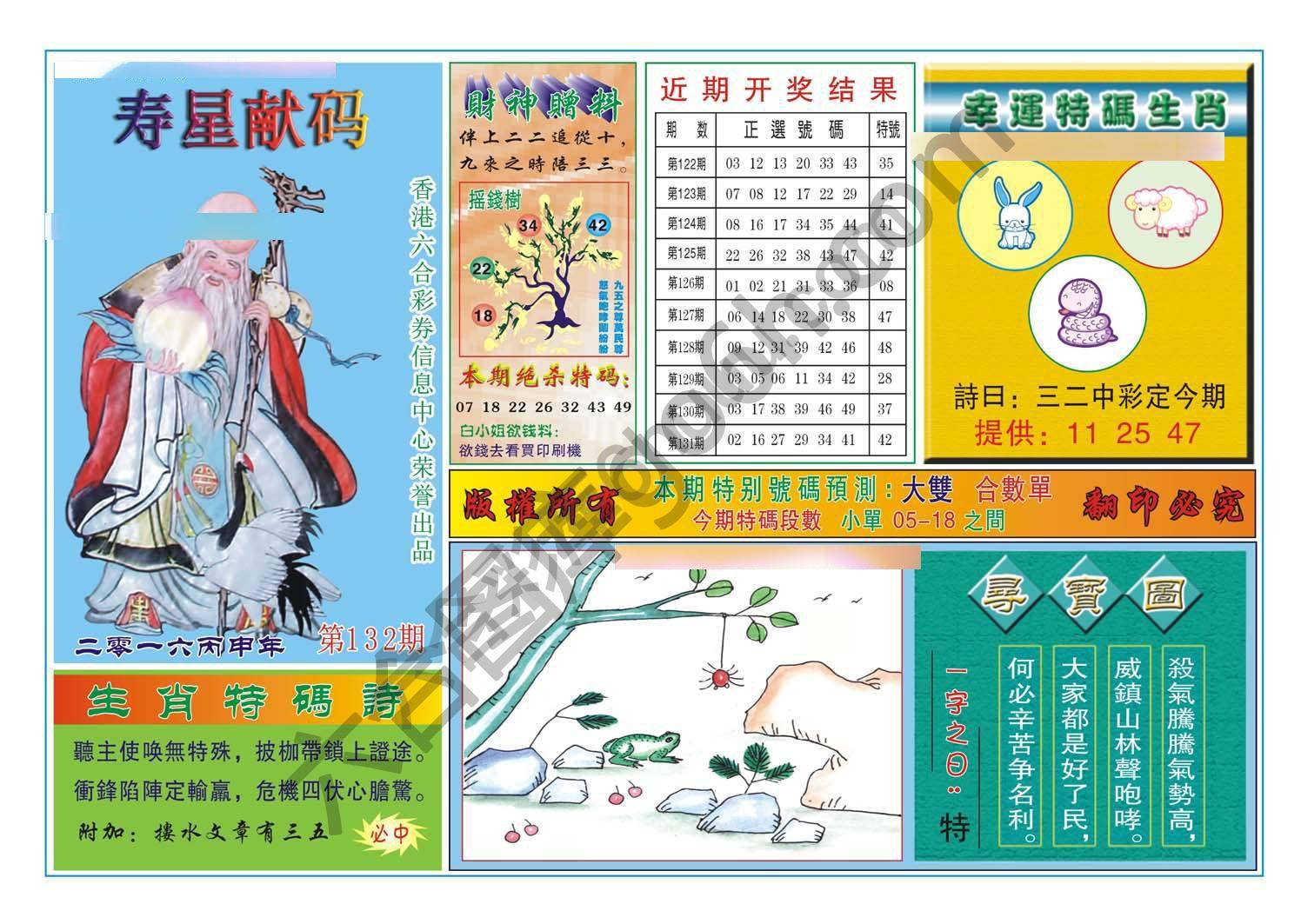 寿星献码