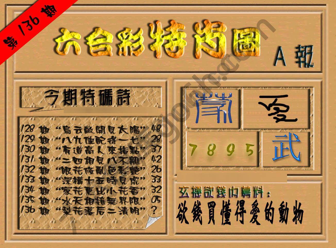 六合彩特肖图