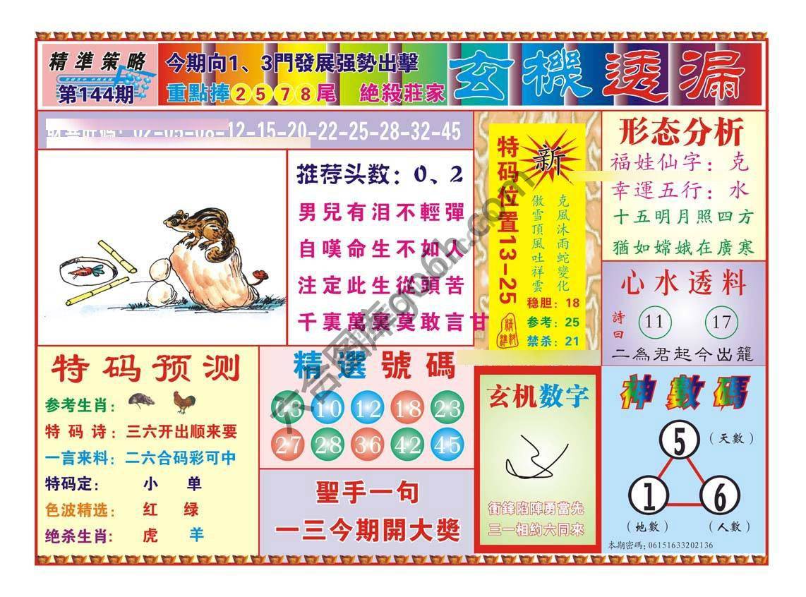 玄机透漏