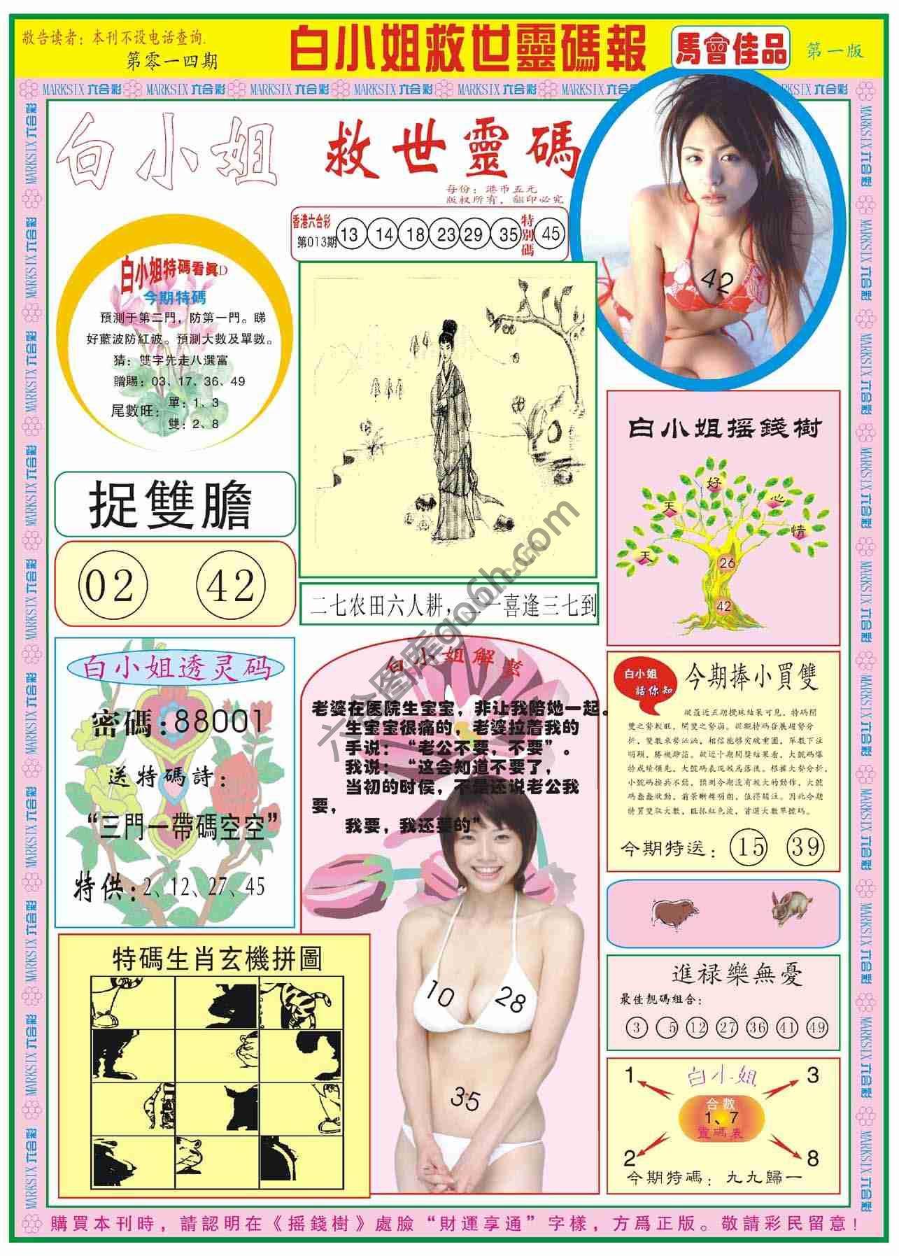 白小姐救世灵码报