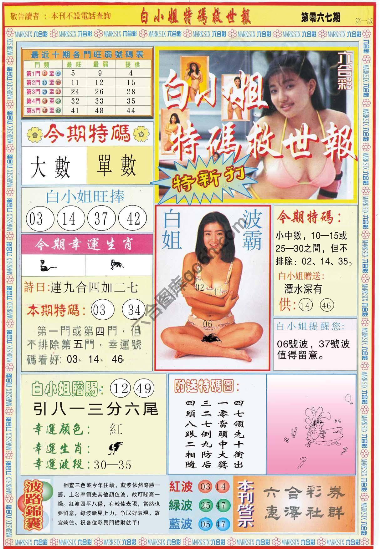 白小姐新特刊