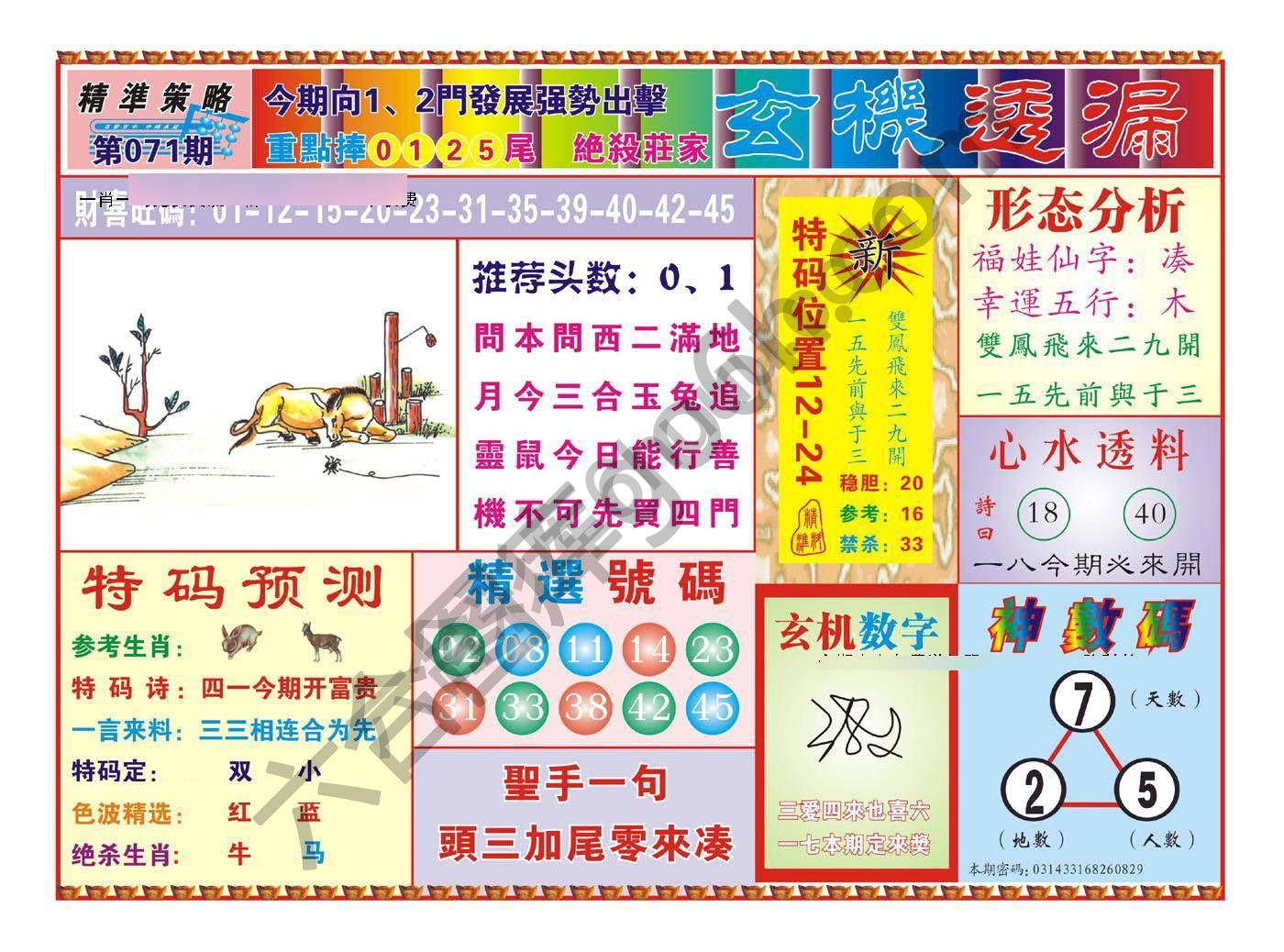 玄机透漏