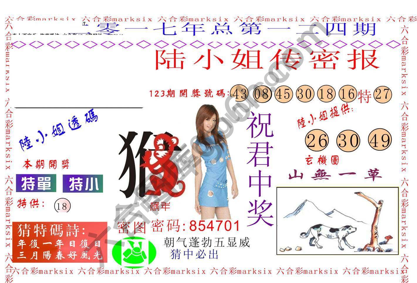 陆小姐传密