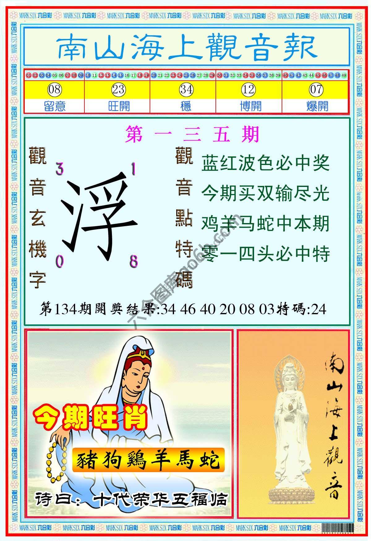 南山海上观音报