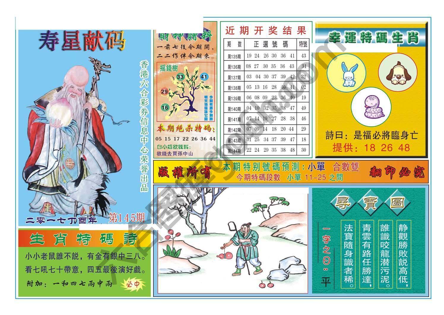 寿星献码