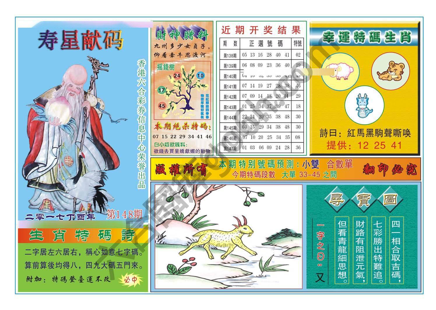 寿星献码