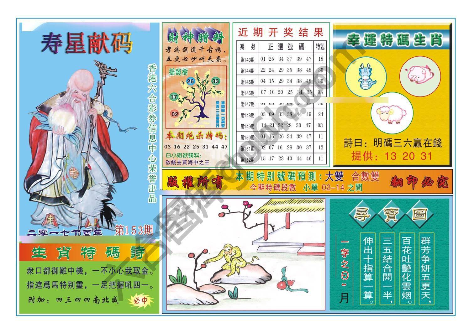 寿星献码