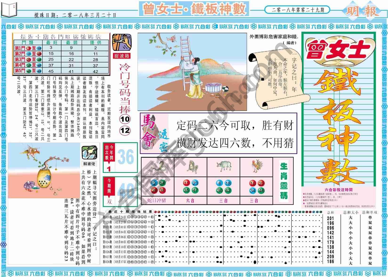 曾女士铁板神数