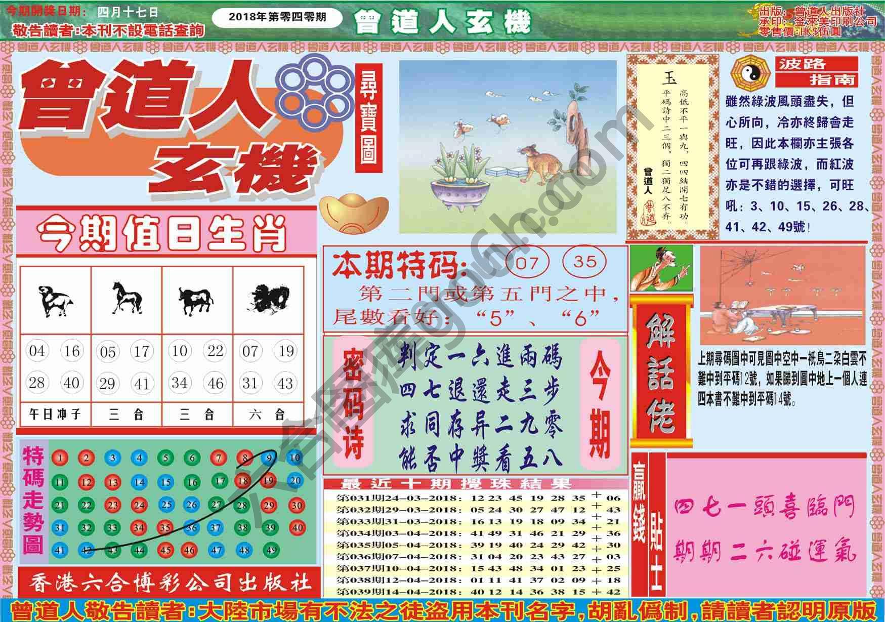 曾道人玄机