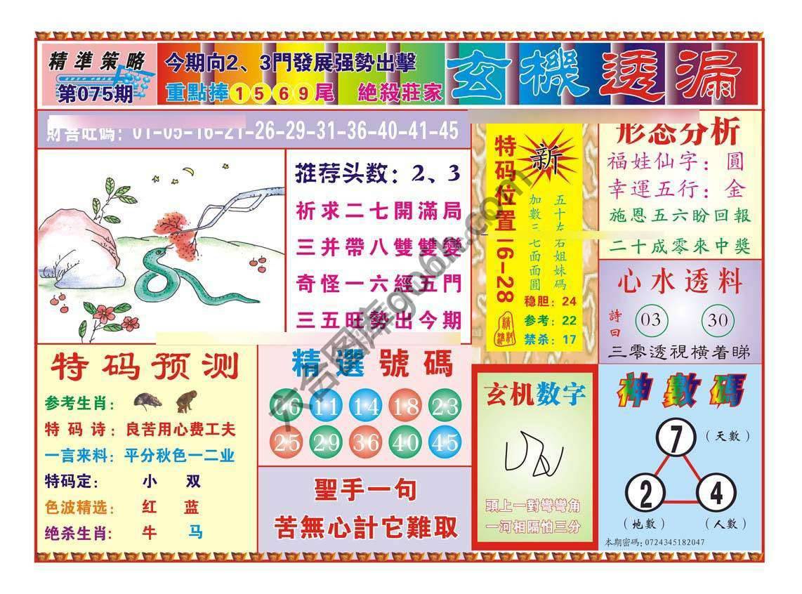 玄机透漏