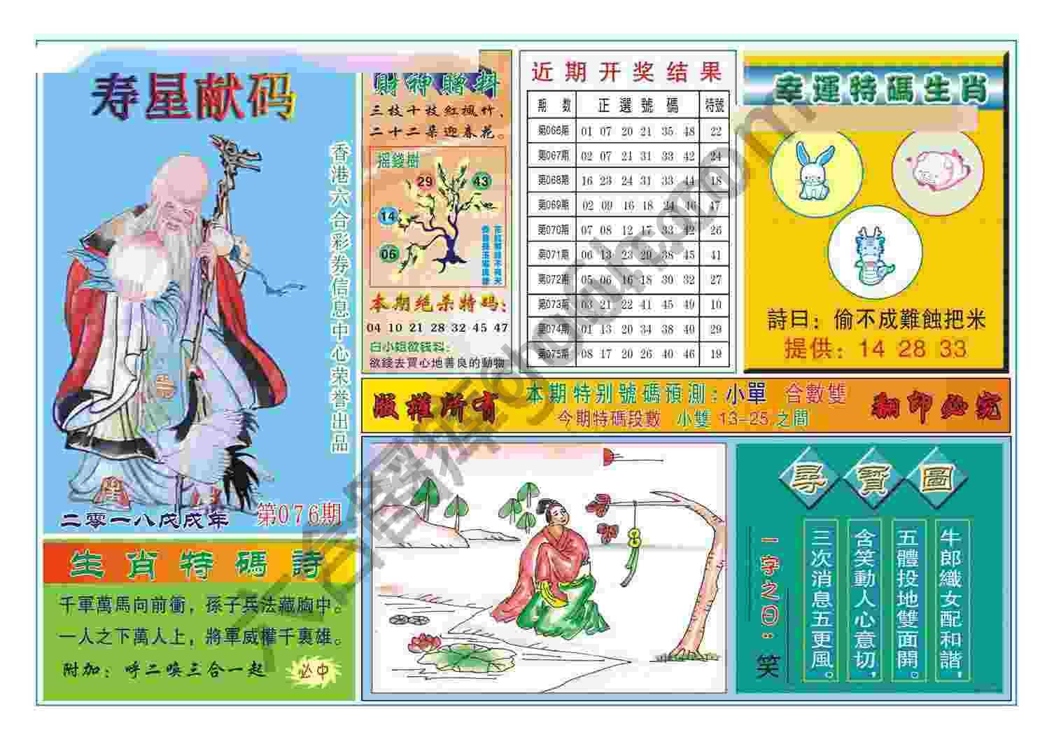 寿星献码