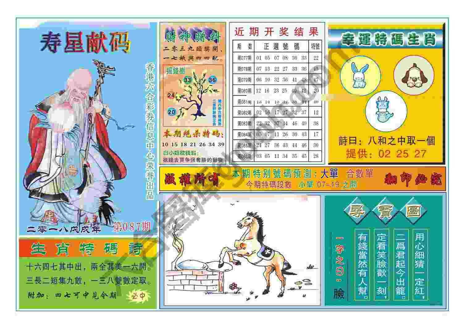 寿星献码