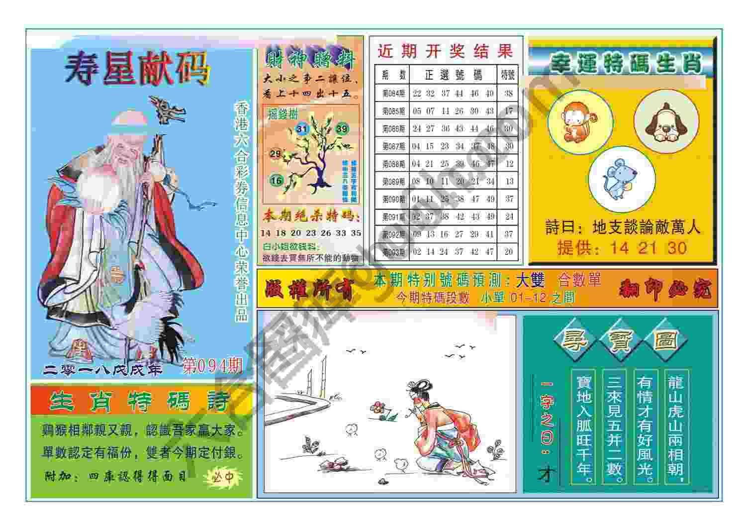 寿星献码