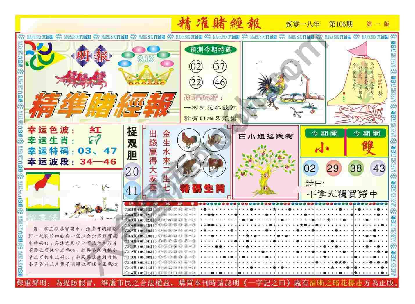 精准赌经报