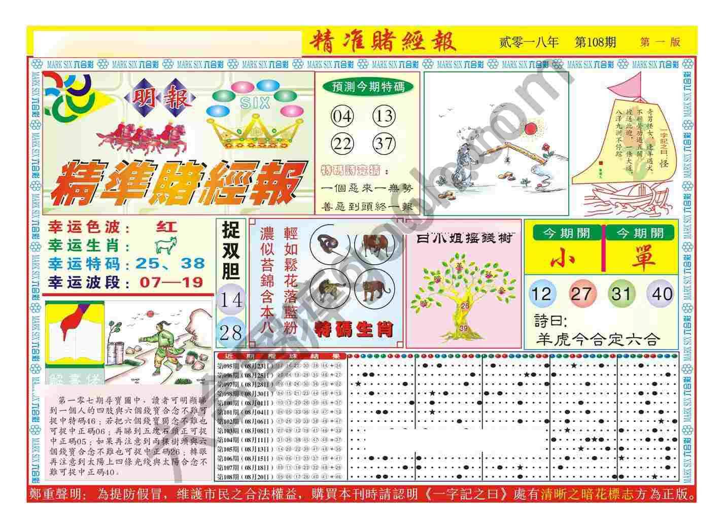 精准赌经报