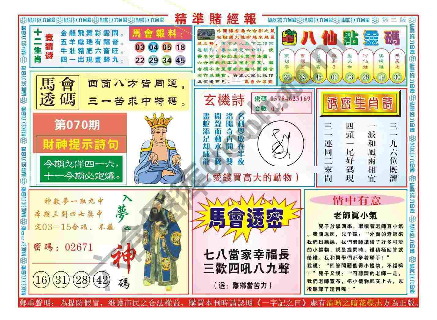 精准赌经报