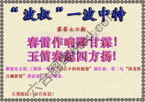 波叔一波中特