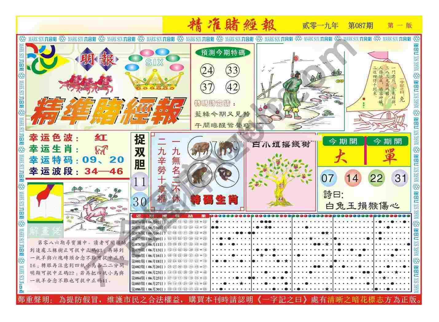 精准赌经报