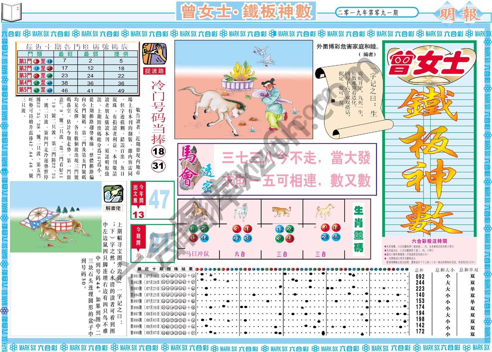 曾女士铁板神数