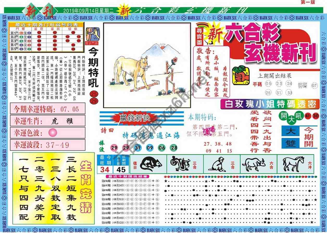 新六合彩特码新刊