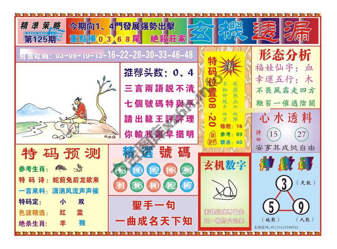 玄机透漏